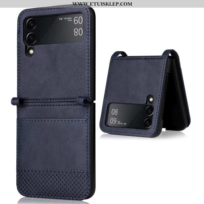 Futerały do Samsung Galaxy Z Flip 4 Etui Folio Etui Na Karty W Stylu Vintage Ze Skóry